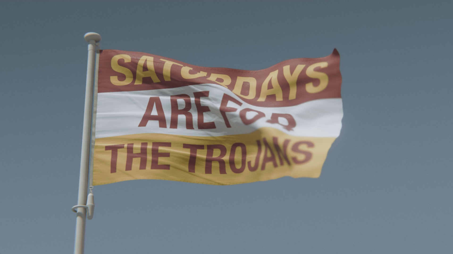 Load video: Saturdays Are for the Trojans Flag