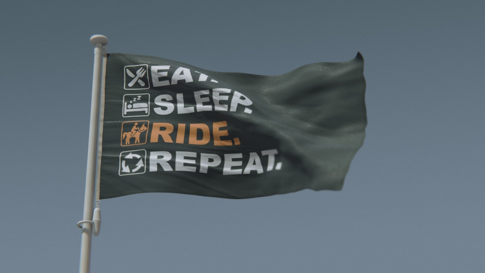 Load video: Eat Sleep Ride Repeat Flag