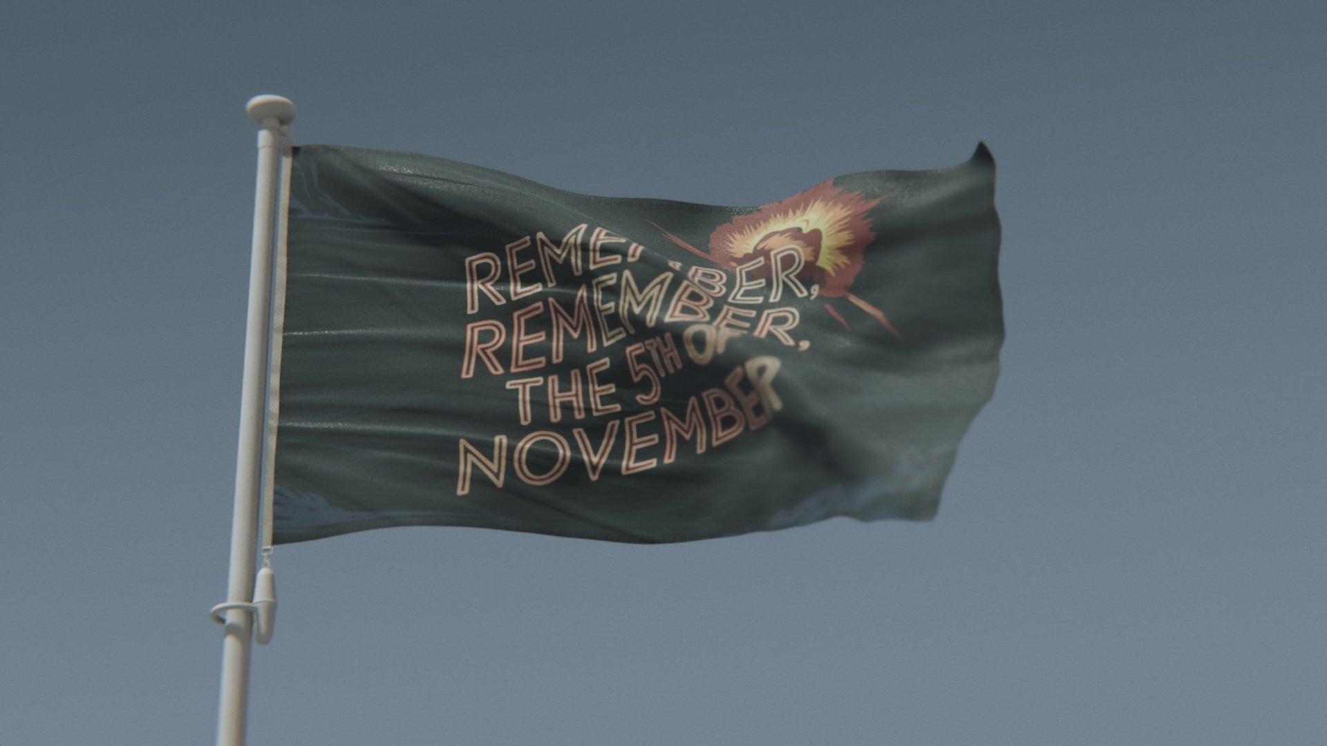 Cargar vídeo: Recuerde Recuerde la bandera festiva del 5 de noviembre