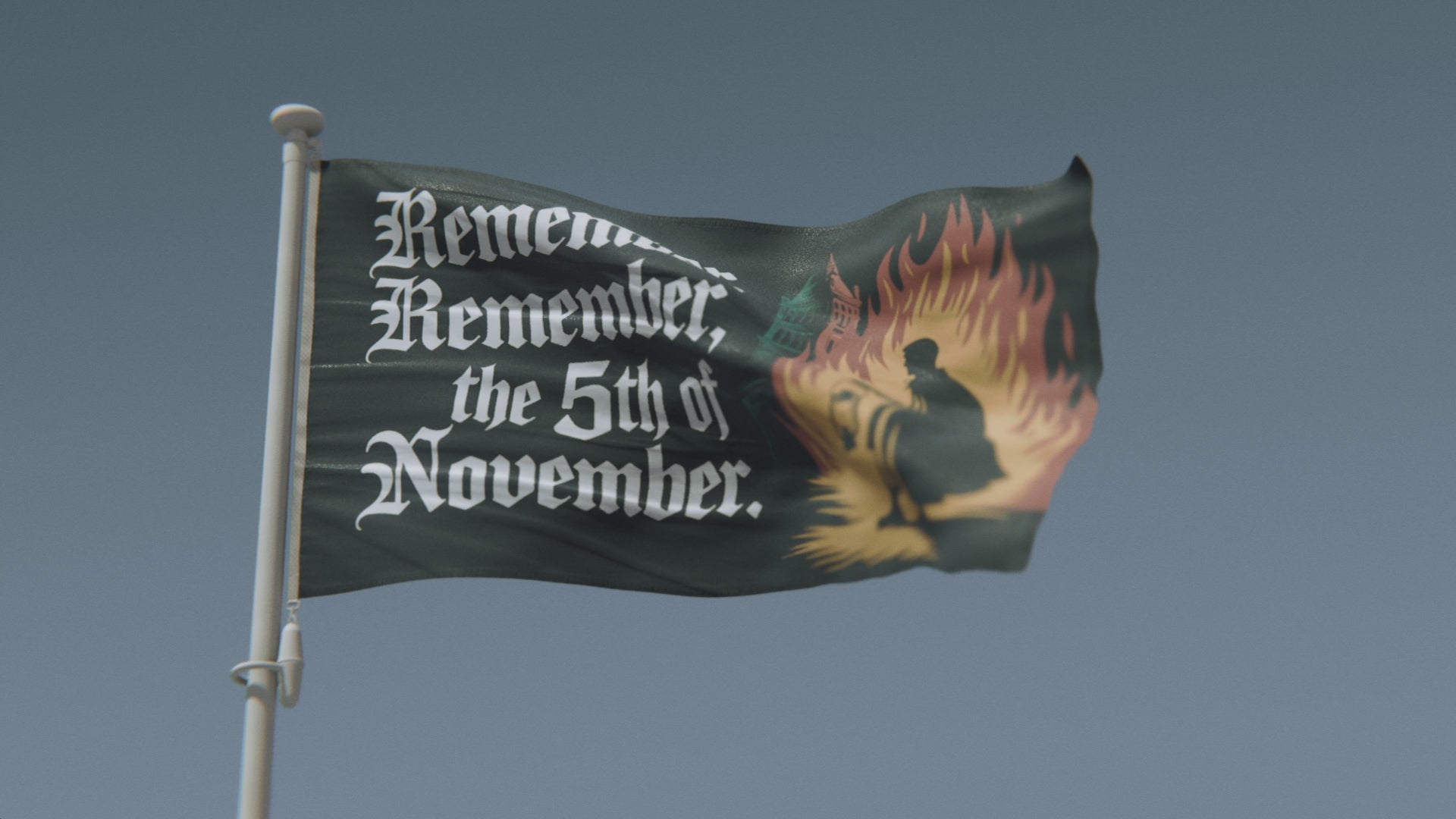 Cargar vídeo: Recuerda Recuerda la bandera del 5 de noviembre