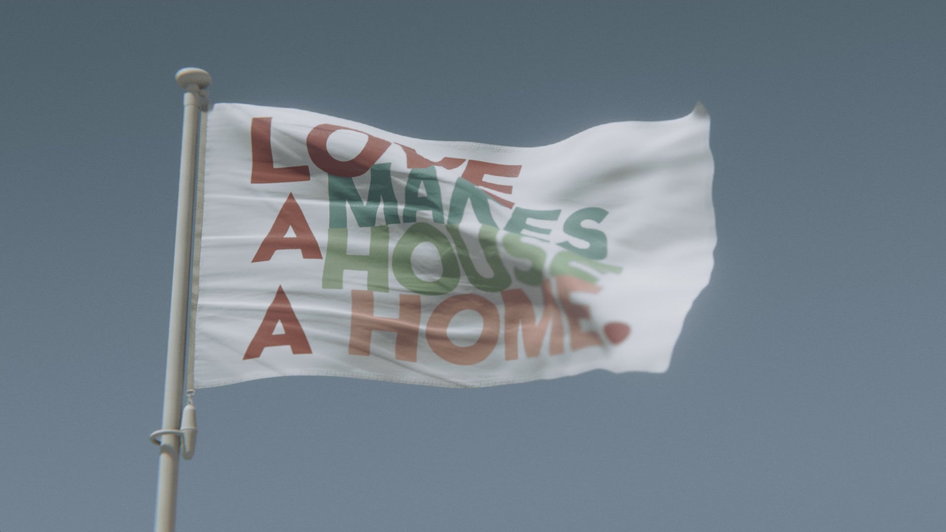 Charger la vidéo : Drapeau « L'amour fait d'une maison un foyer »