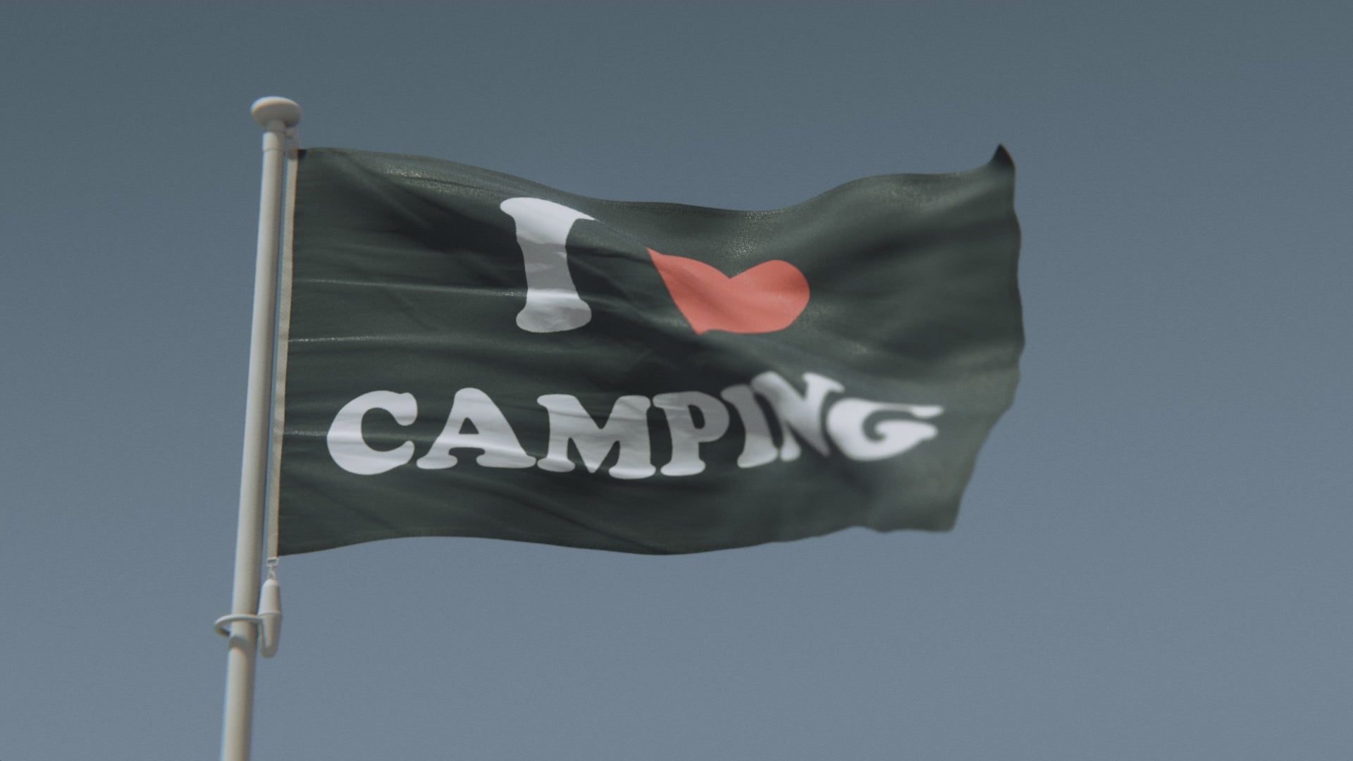 Cargar vídeo: Bandera &quot;Me encanta acampar&quot;