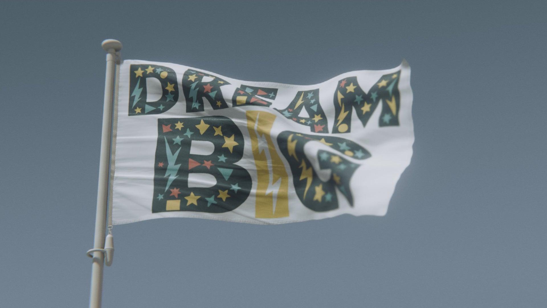 Load video: Dream Believe Achieve Flag