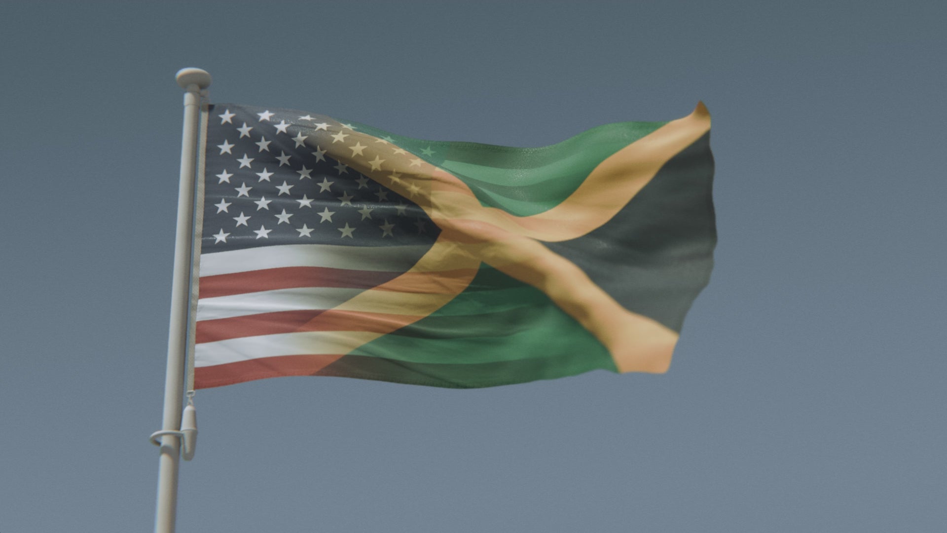 Load video: Jamaican American Hybrid Flag