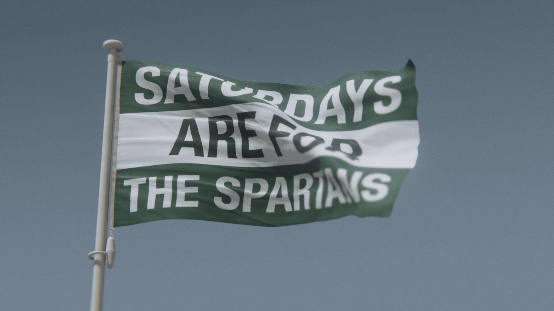 Load video: Saturdays Are for the Spartans Flag