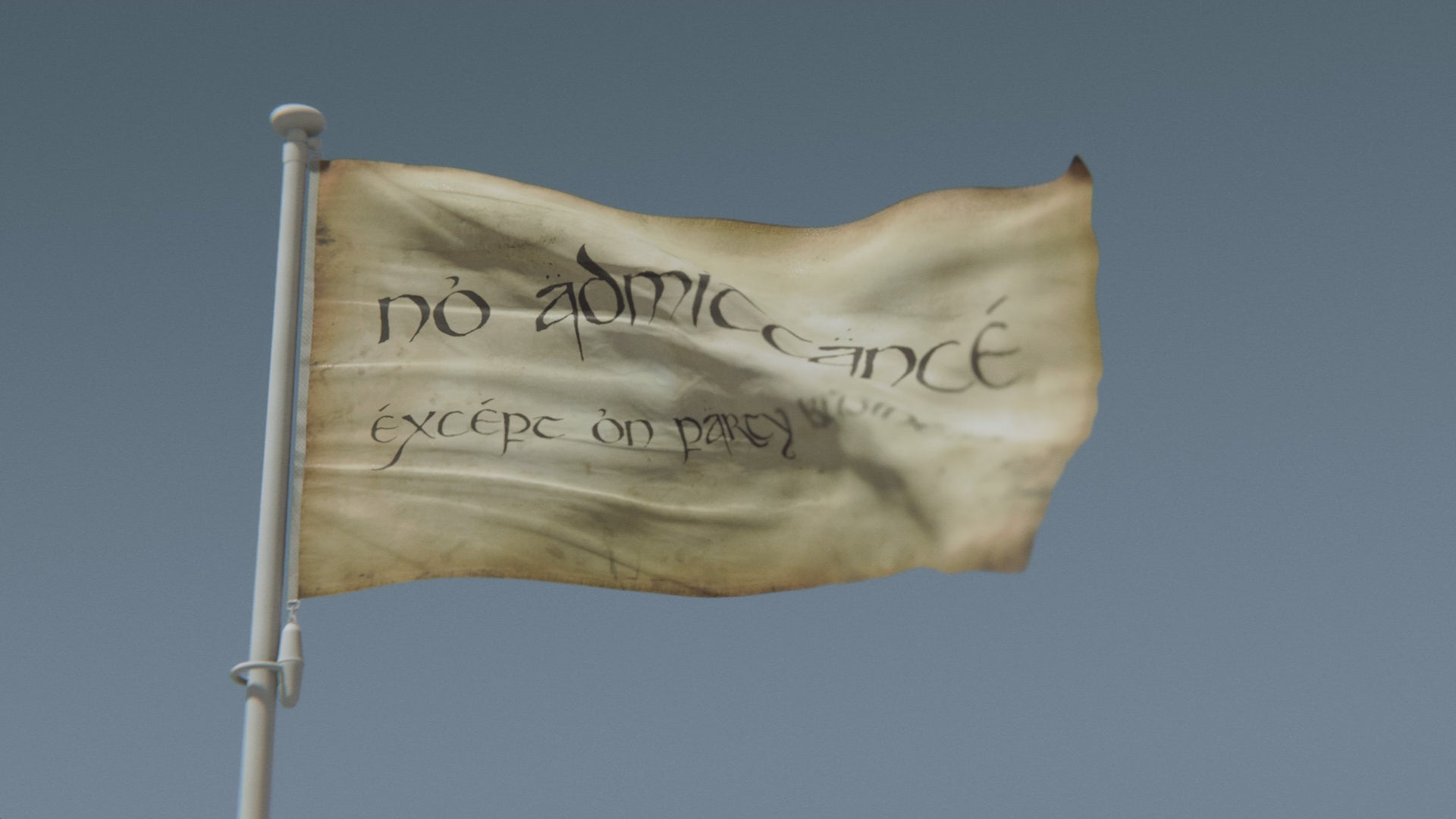 Load video: The Hobbit No Admittance Flag