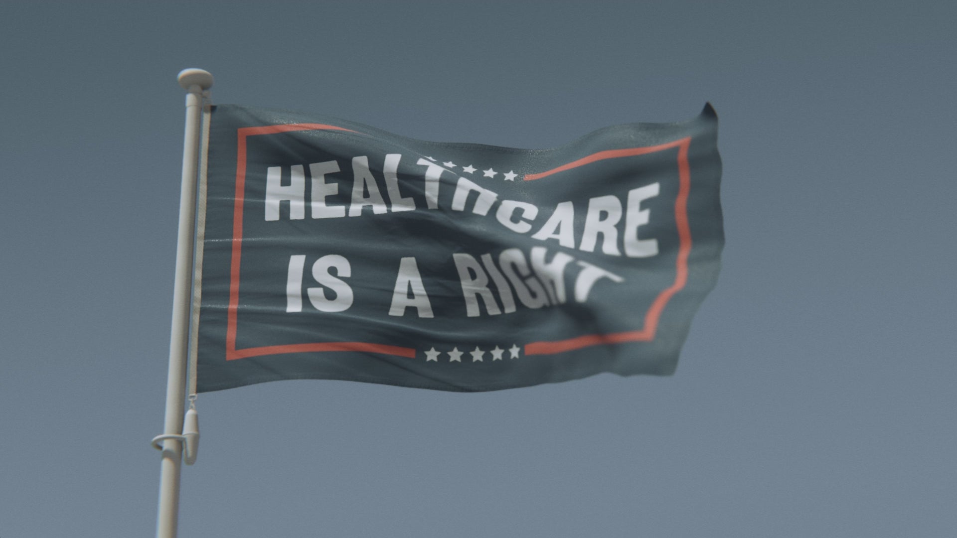 Load video: Healthcare Is A Right Political Flag