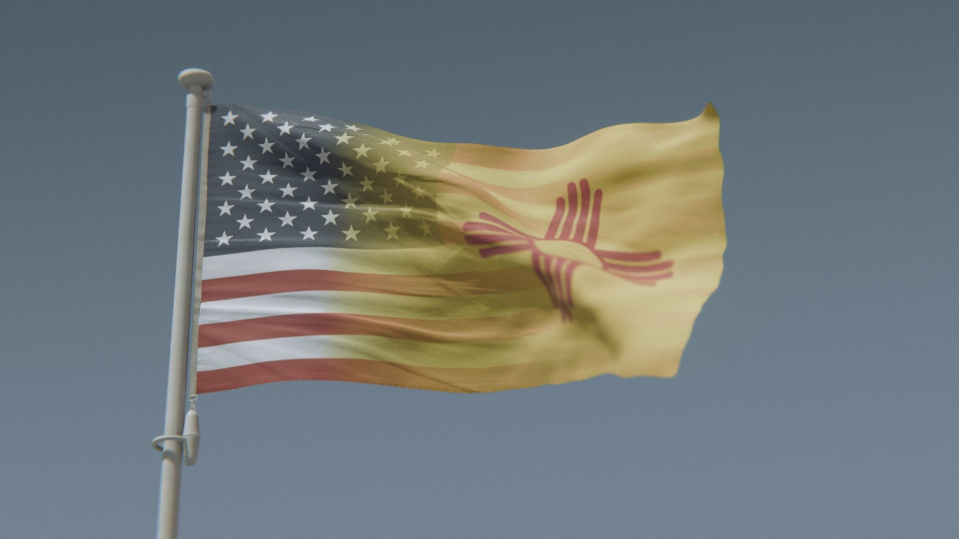 Charger la vidéo : Mélange du Nouveau-Mexique et du drapeau américain