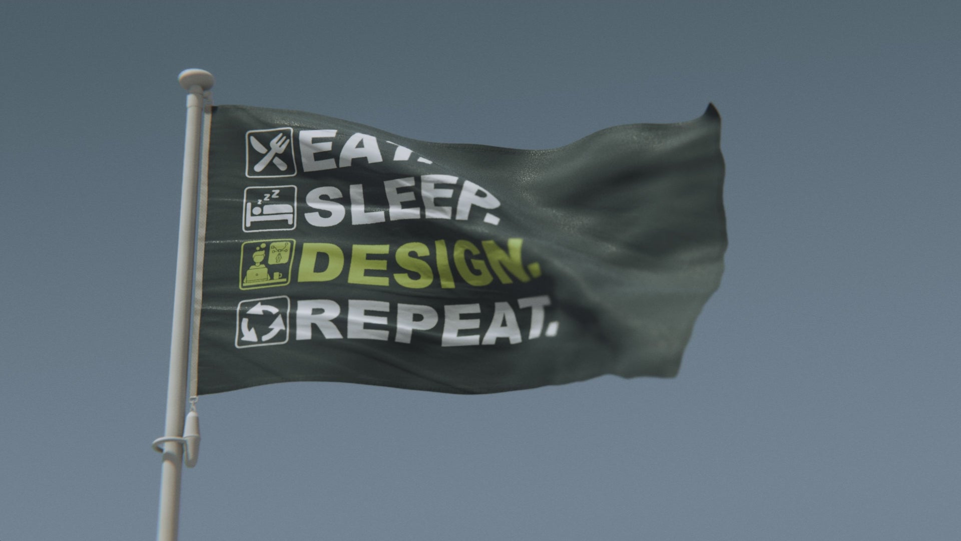 Load video: Eat Sleep Design Repeat Flag