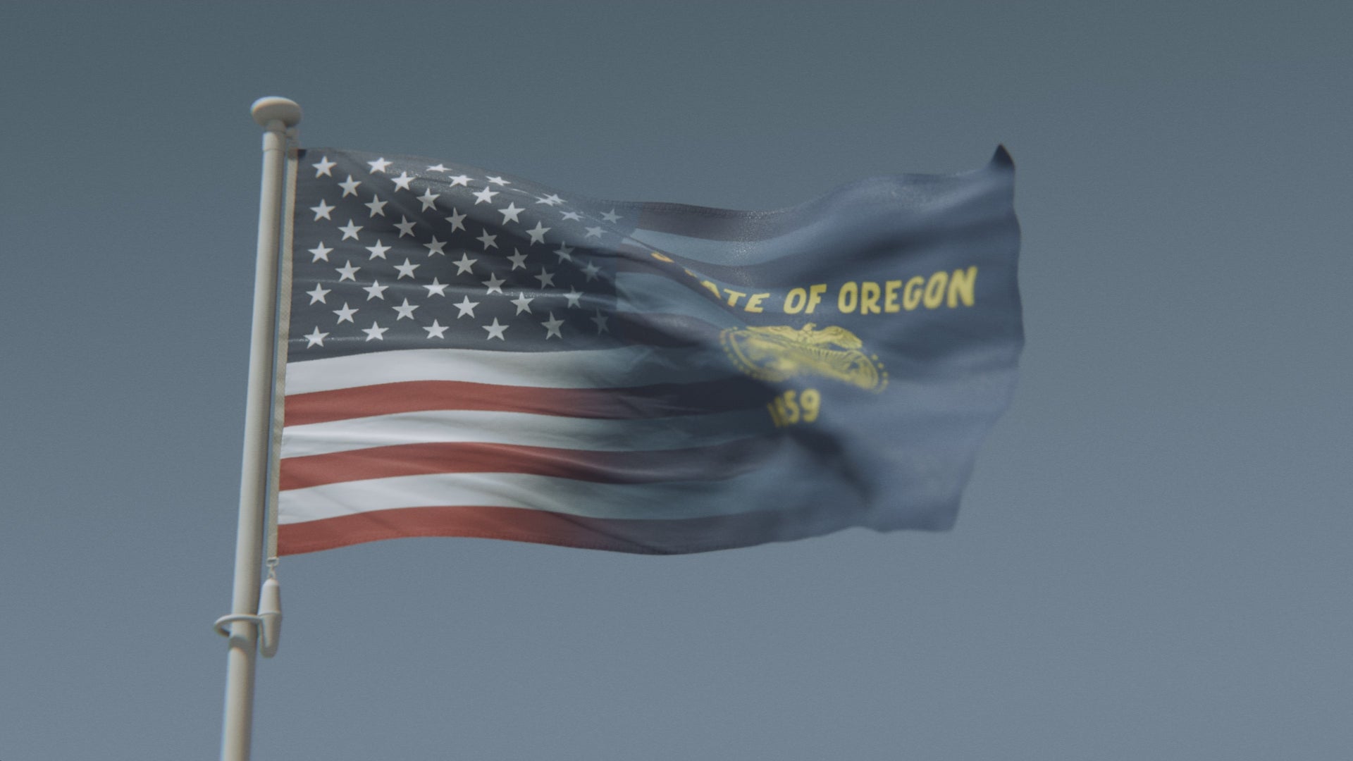 Charger la vidéo : Mélange de l&#39;Oregon et du drapeau américain
