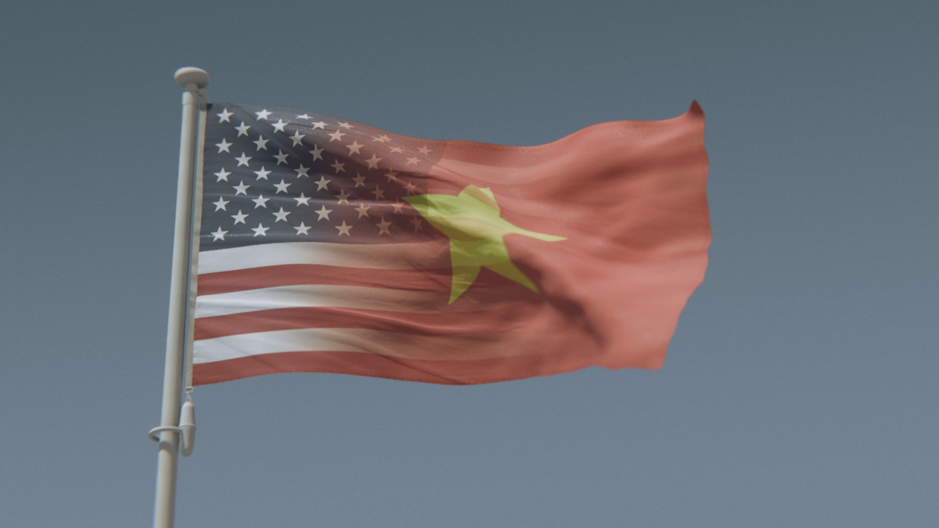 Cargar vídeo: Bandera híbrida vietnamita-estadounidense