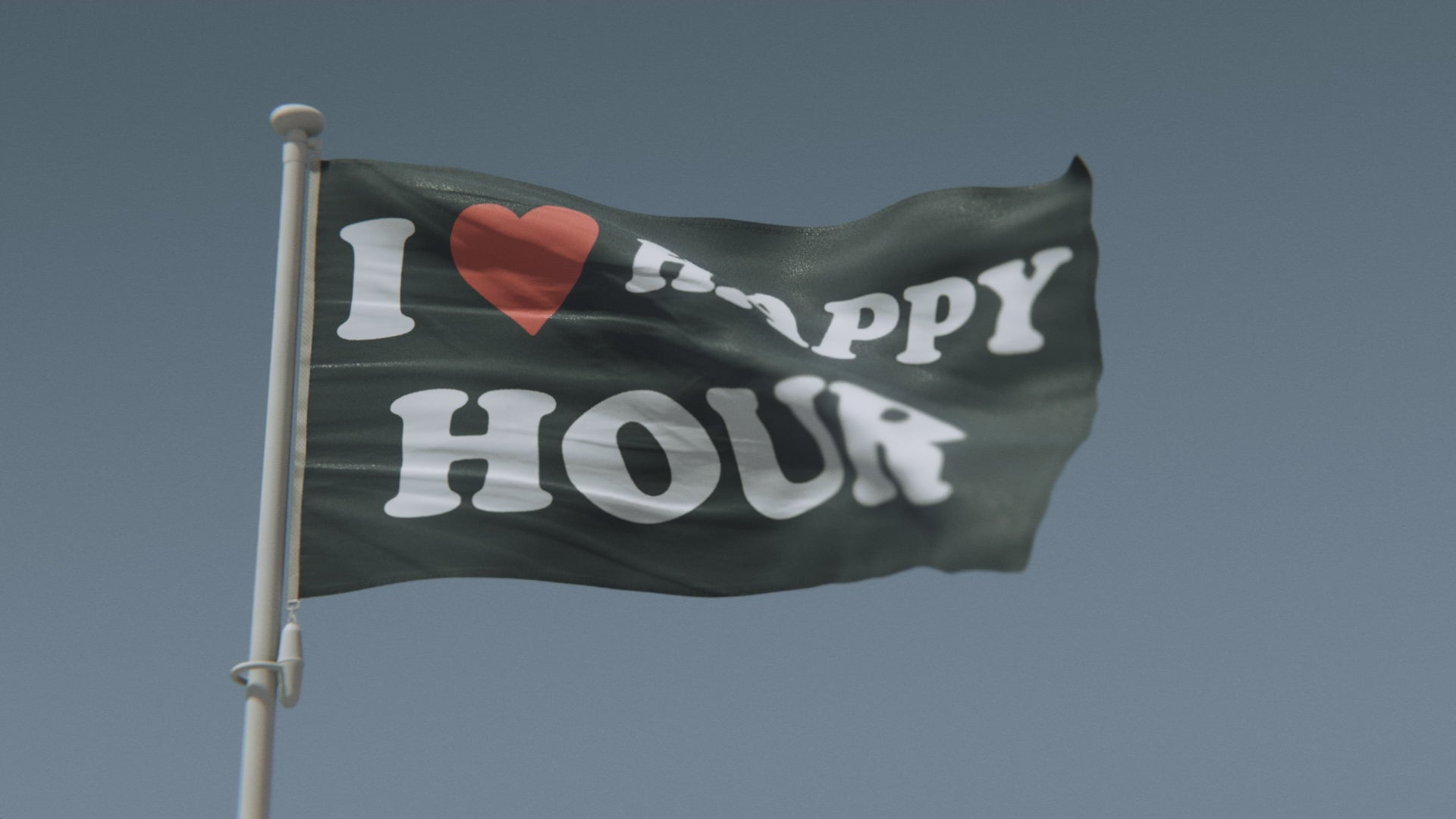 Load video: I Love Happy Hour Flag