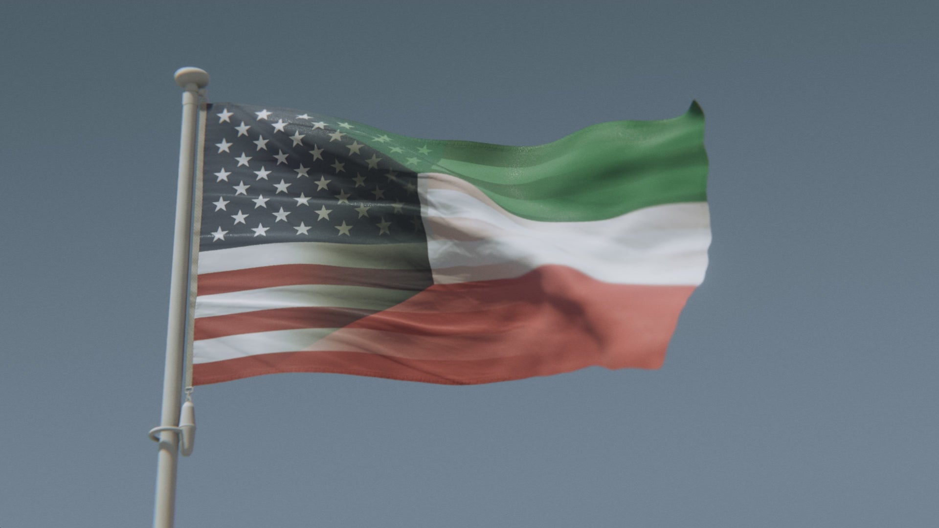 Load video: Kuwaiti American Hybrid Flag