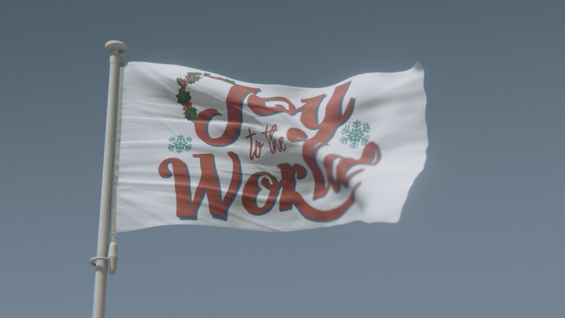 Load video: Joy To The World Christmas Flag