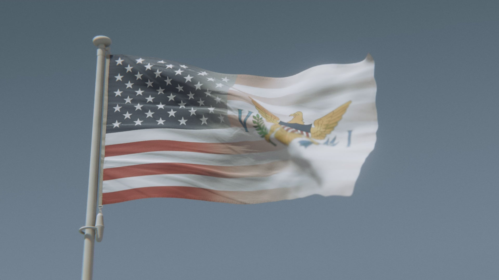 Charger la vidéo : Mélange des îles Vierges et du drapeau américain