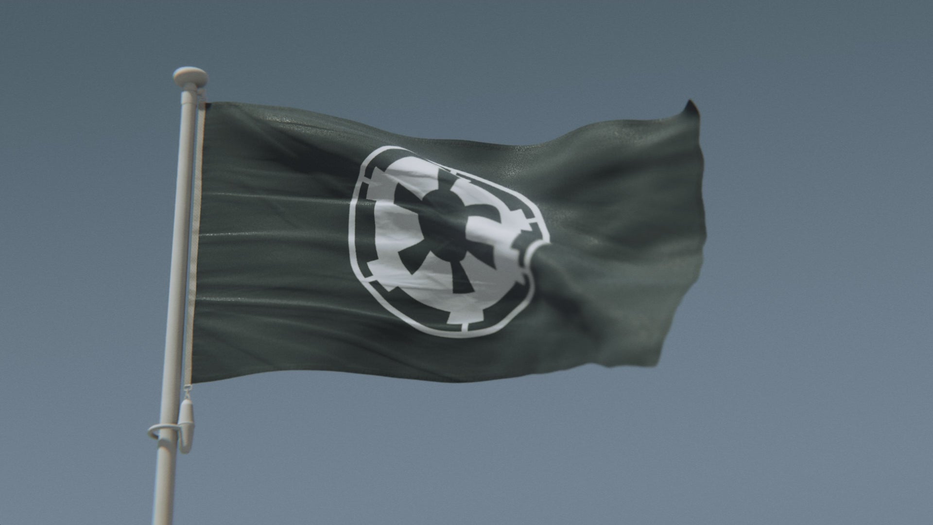 Load video: Star Wars Galactic Empire Flag (Black)
