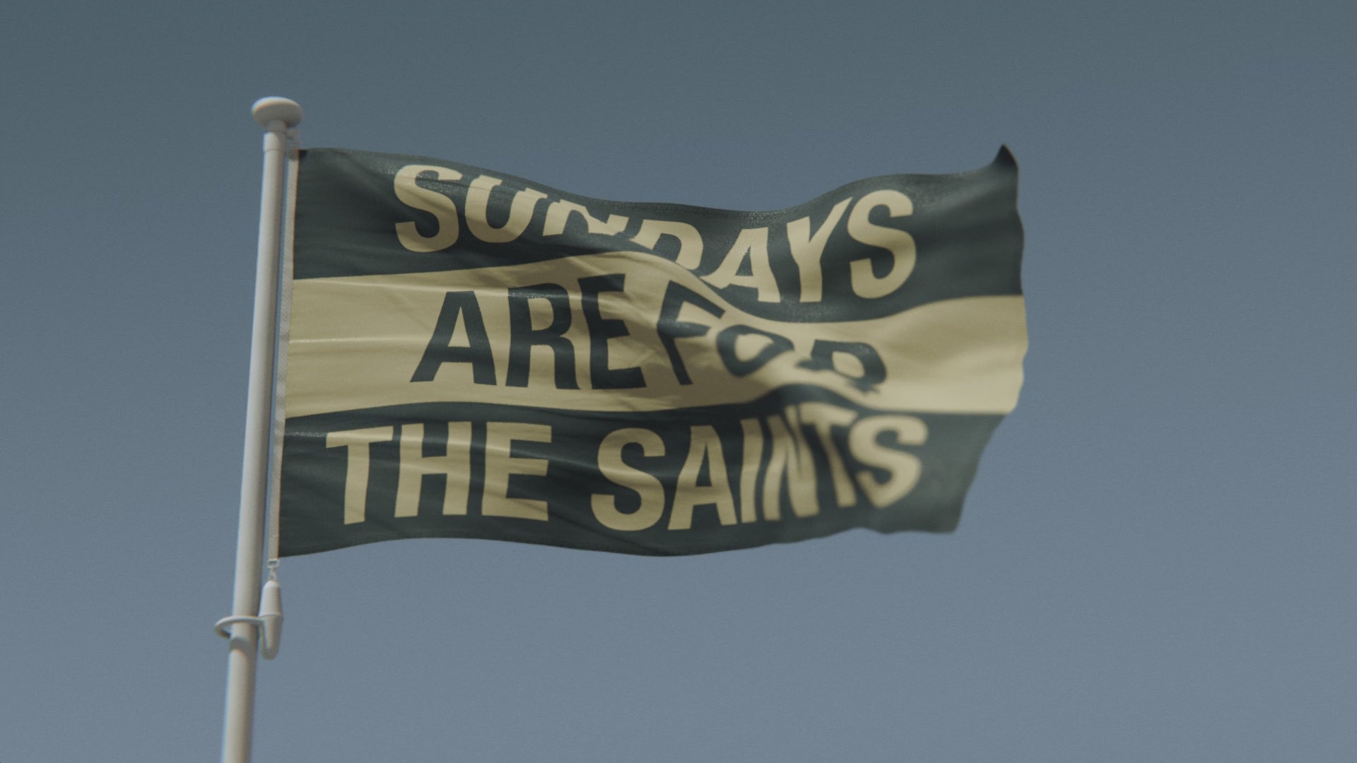 Load video: Sundays Are for the Saints Flag