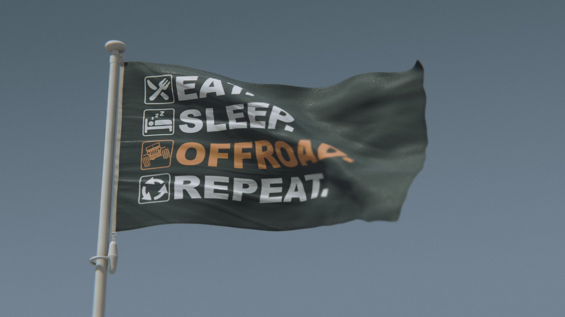 Load video: Eat Sleep Offroad Repeat Flag