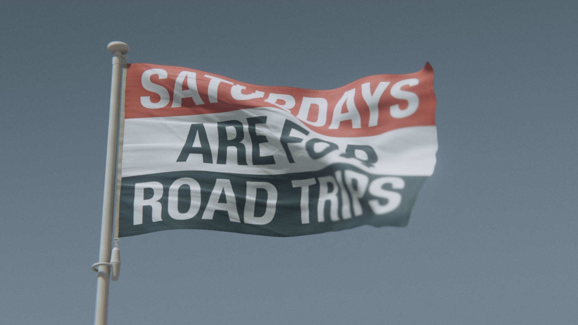 Load video: Saturdays Are for Road Trips Flag