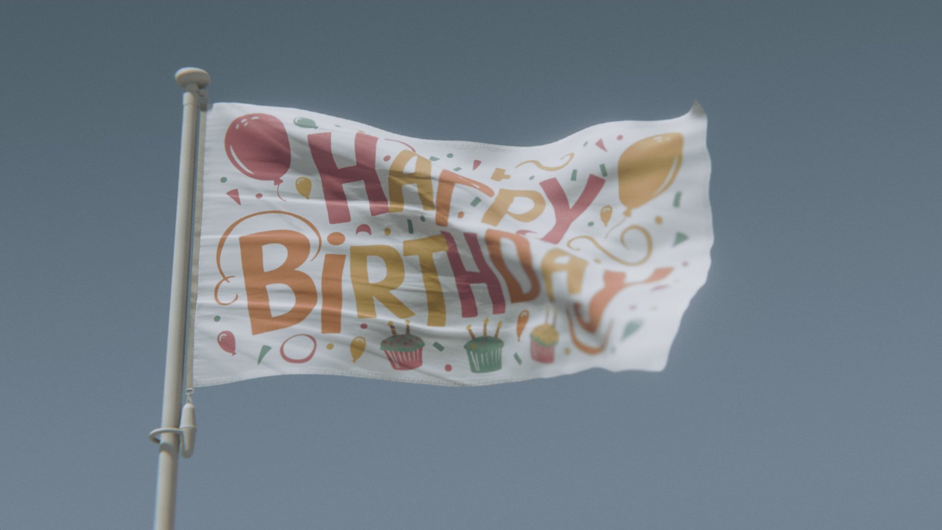 Load video: Happy Birthday Flag