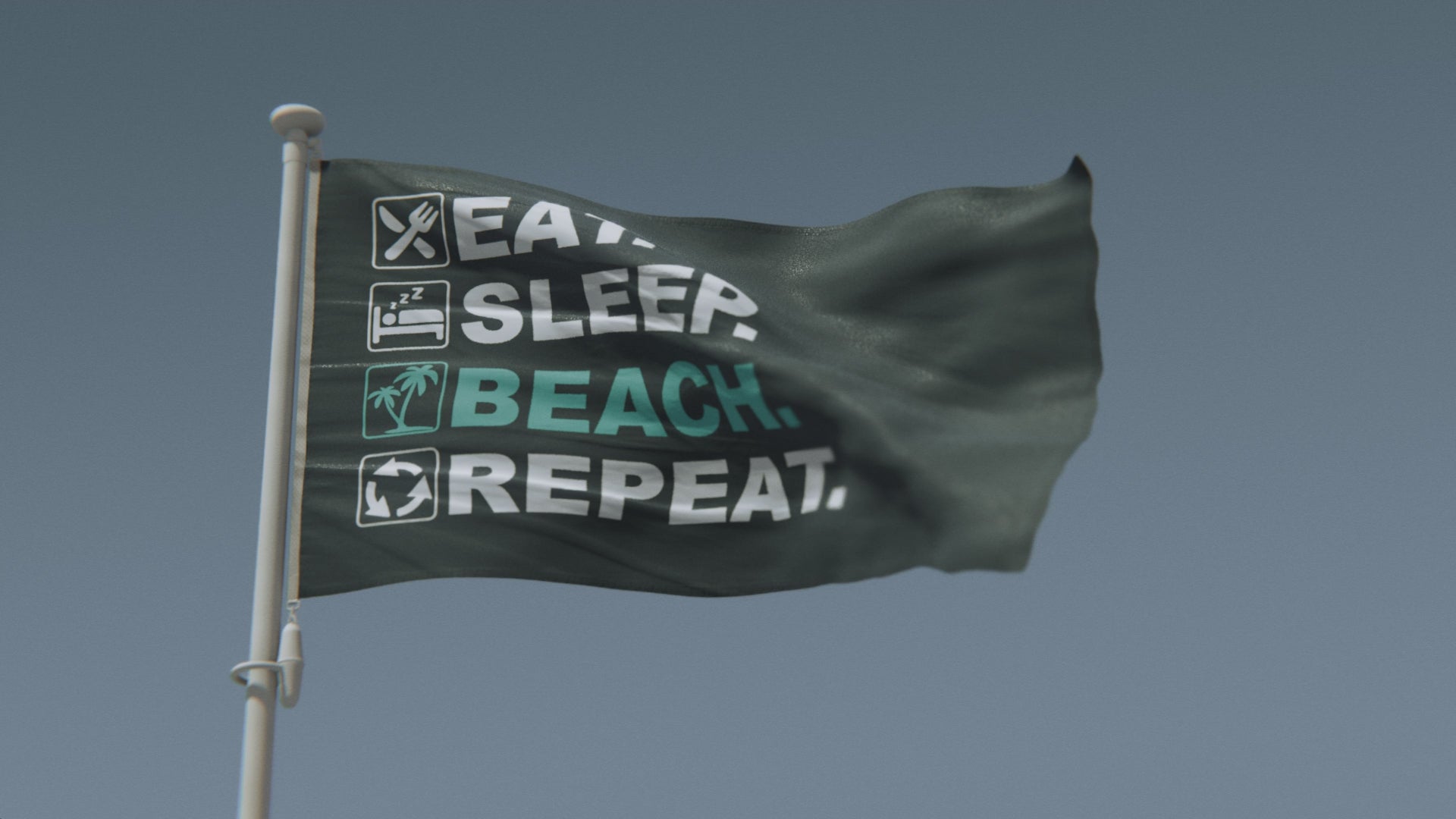 Load video: Eat Sleep Beach Repeat Flag