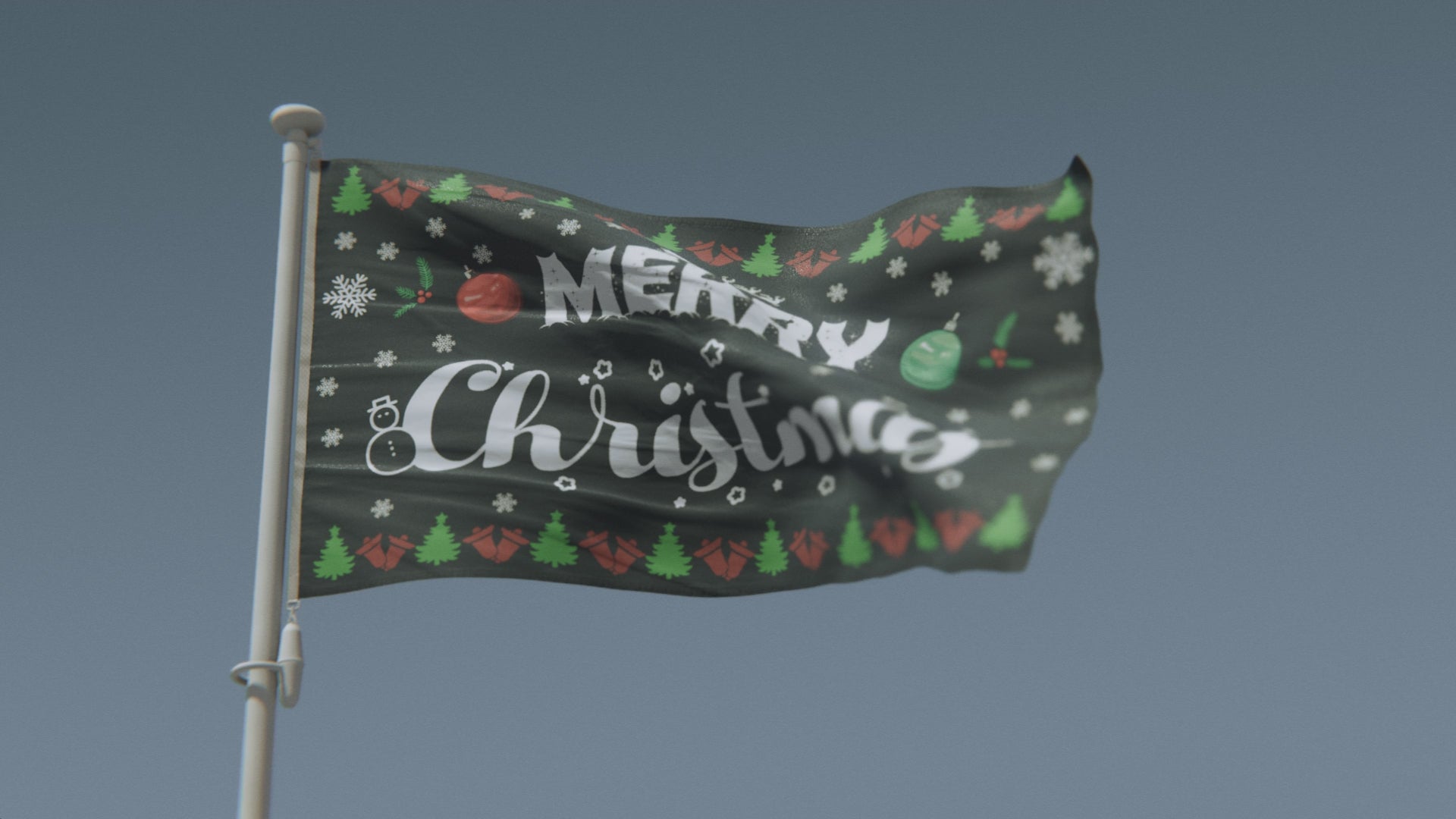 Load video: Merry Christmas Flag
