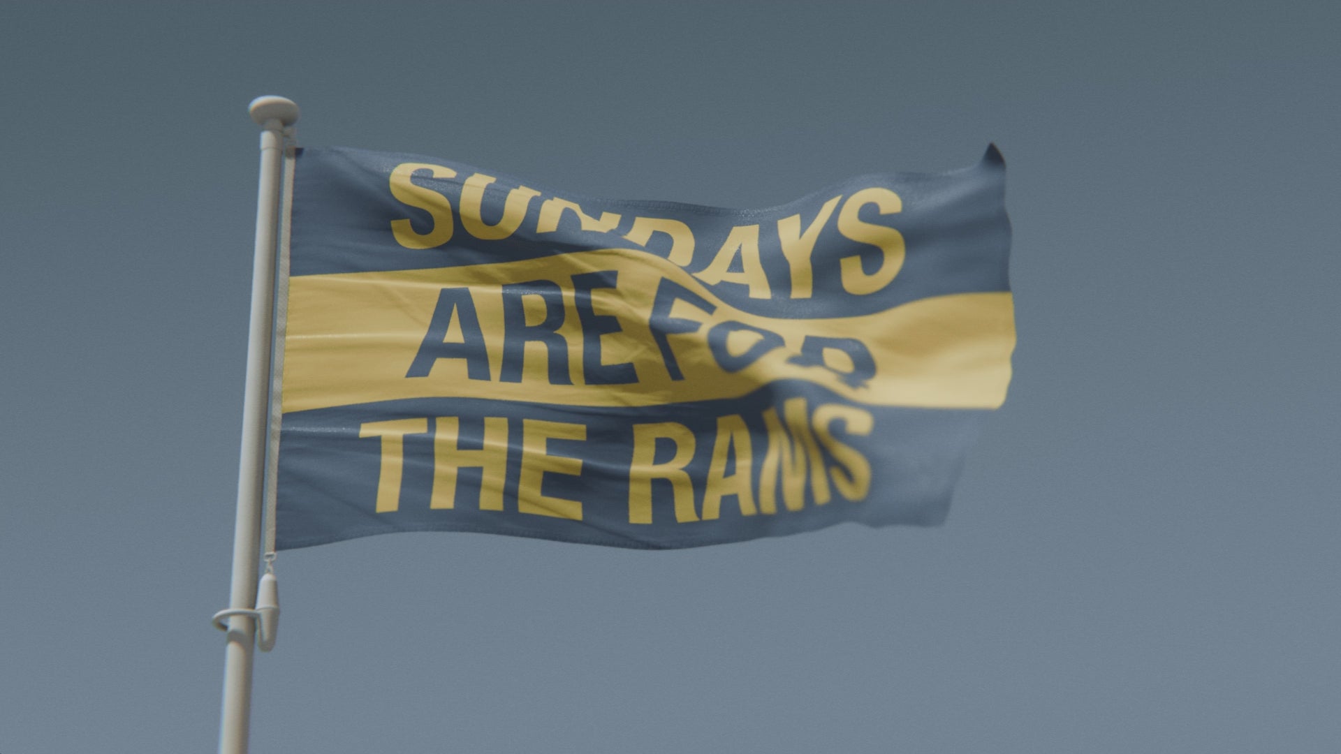 Load video: Sundays Are for the Rams Flag