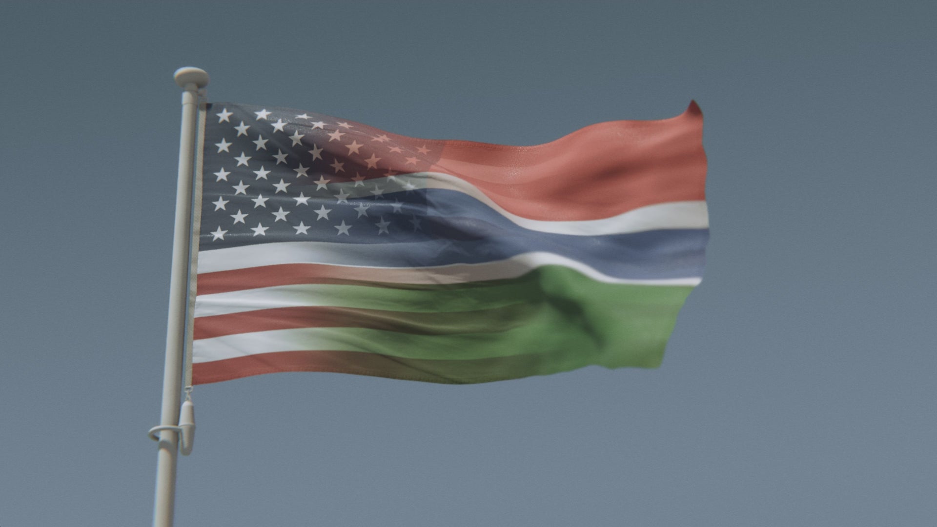 Cargar vídeo: Bandera híbrida estadounidense de Gambia