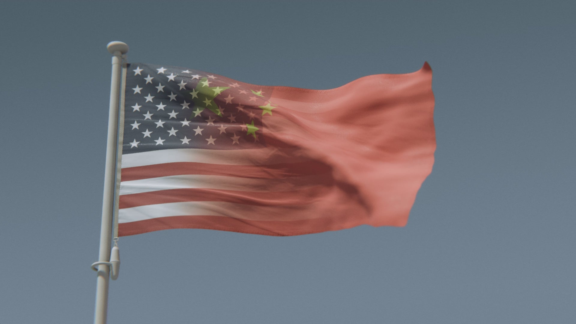 Charger la vidéo : Drapeau hybride sino-américain