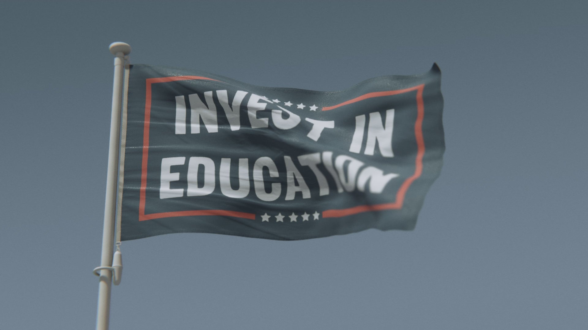 Charger la vidéo : Drapeau politique « Investir dans l&#39;éducation »