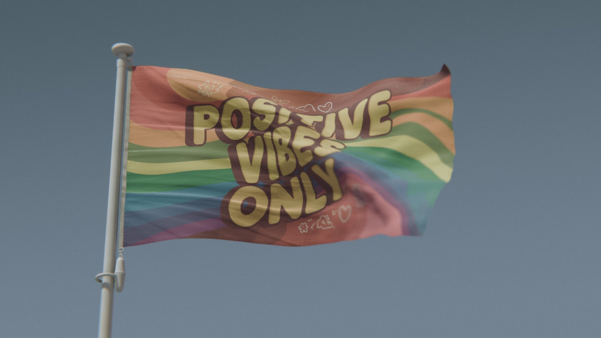 Charger la vidéo : Drapeau « Vibrations positives uniquement »