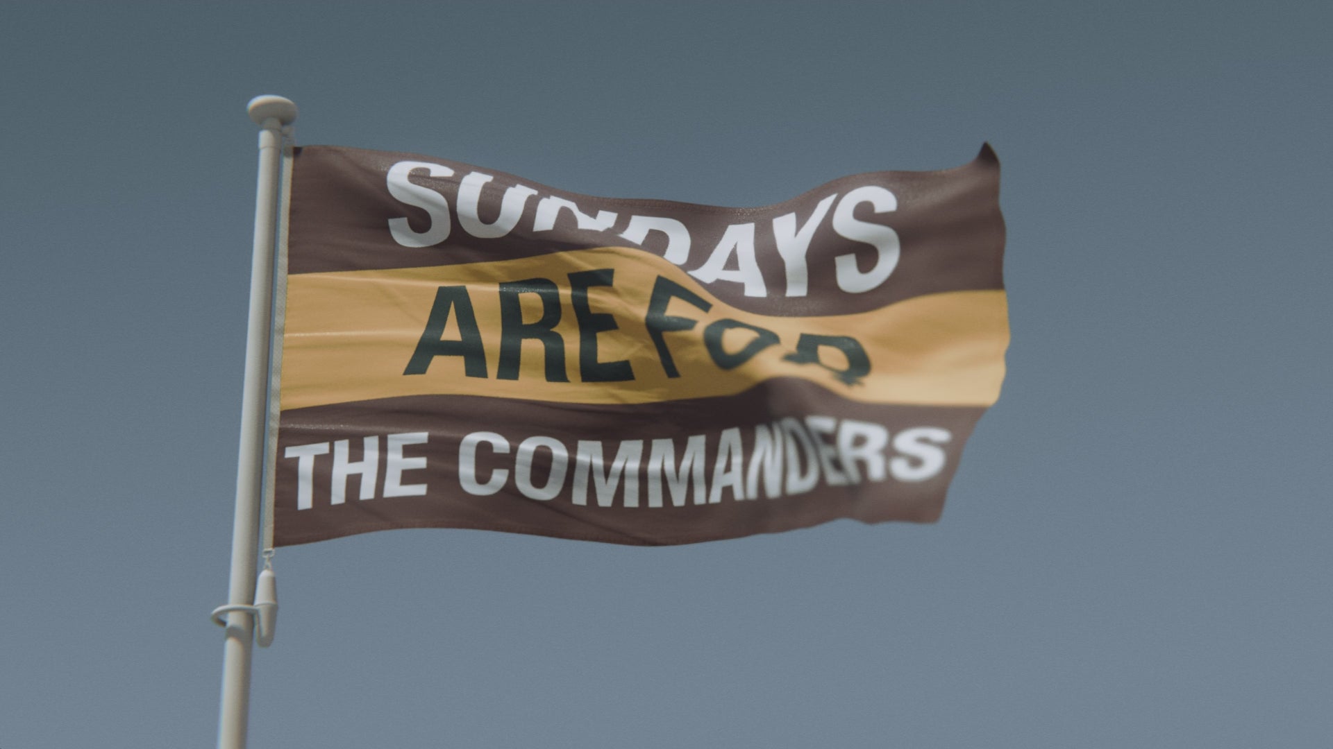 Load video: Sundays Are for the Commanders Flag