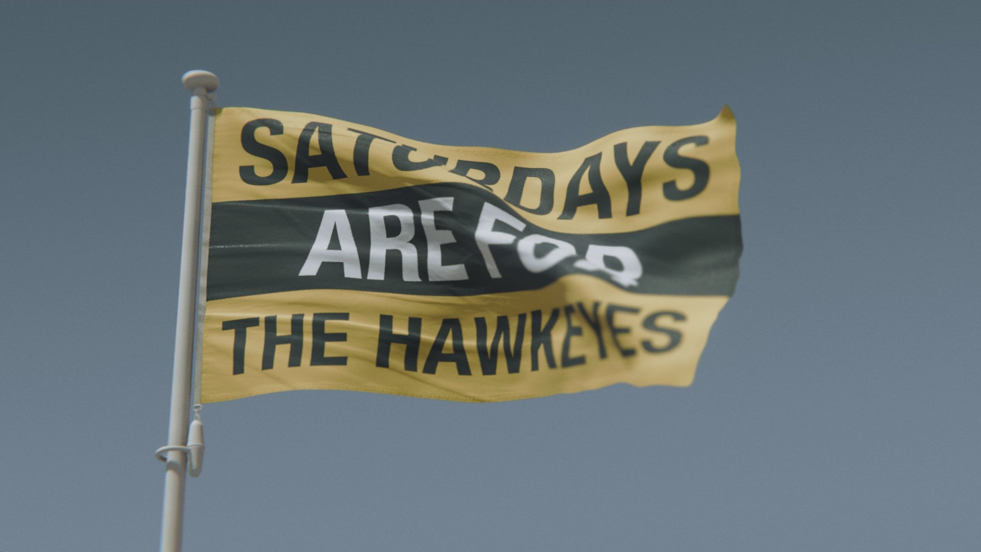 Load video: Saturdays Are for the Hawkeyes Flag