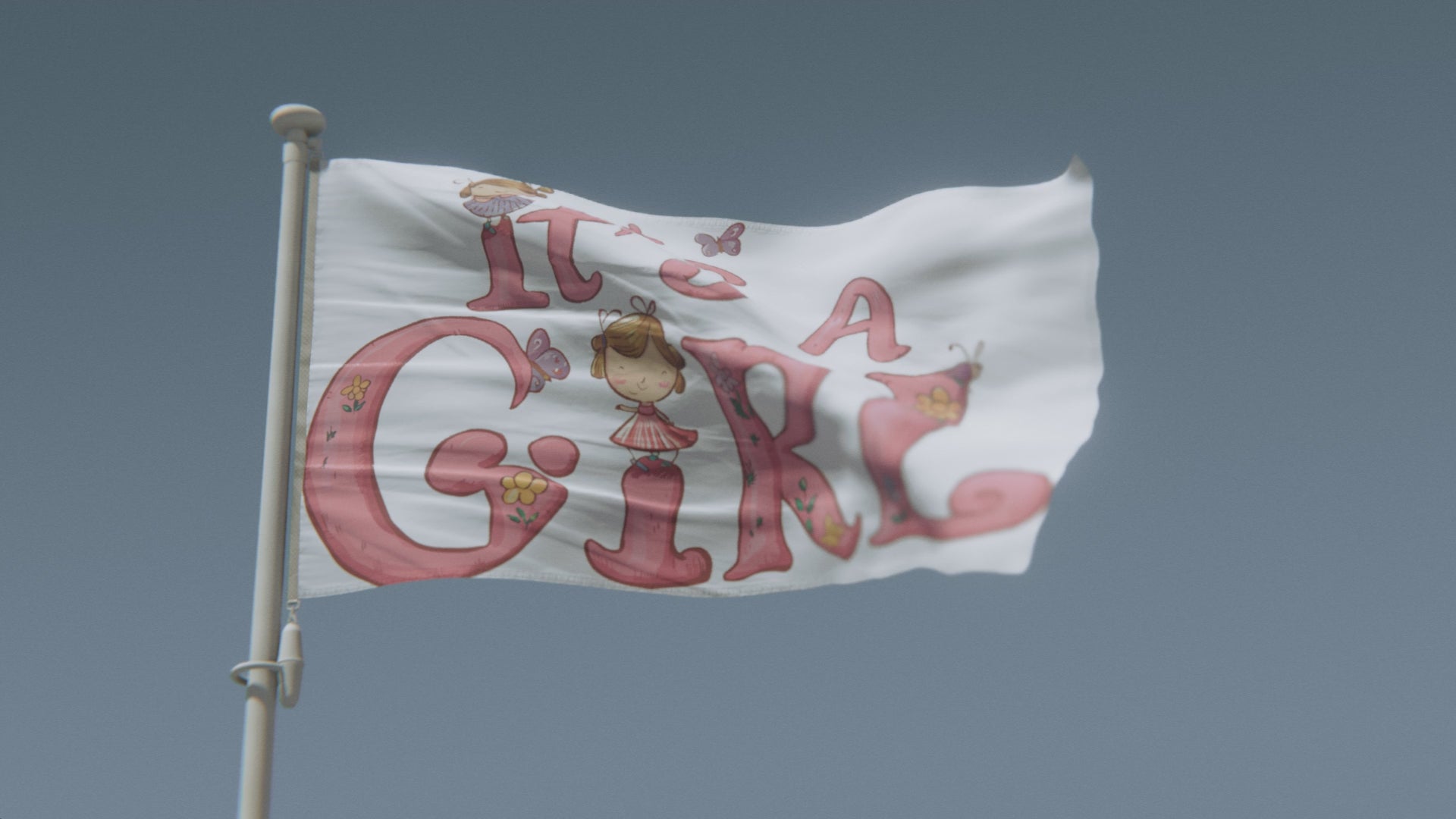 Load video: It&#39;s A Girl Flag