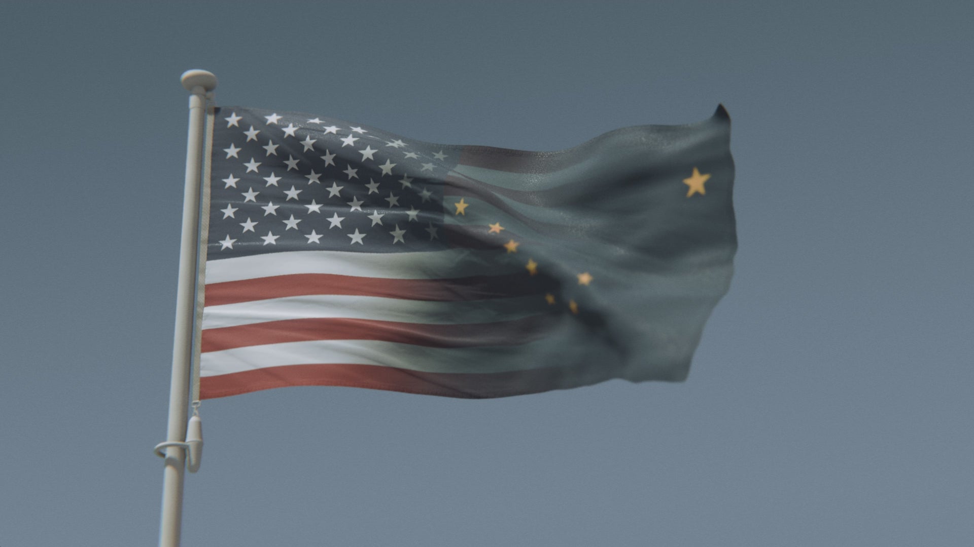 Charger la vidéo : Mélange Alaska et drapeau américain