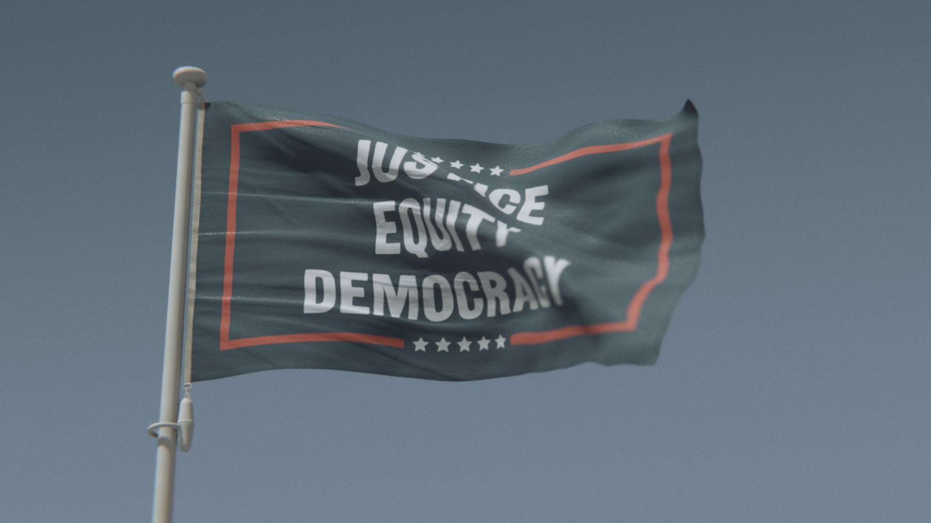 Load video: Justice Equity Democracy Political Flag