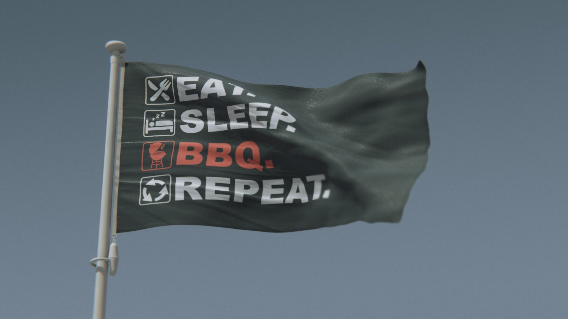 Load video: Eat Sleep BBQ Repeat Flag