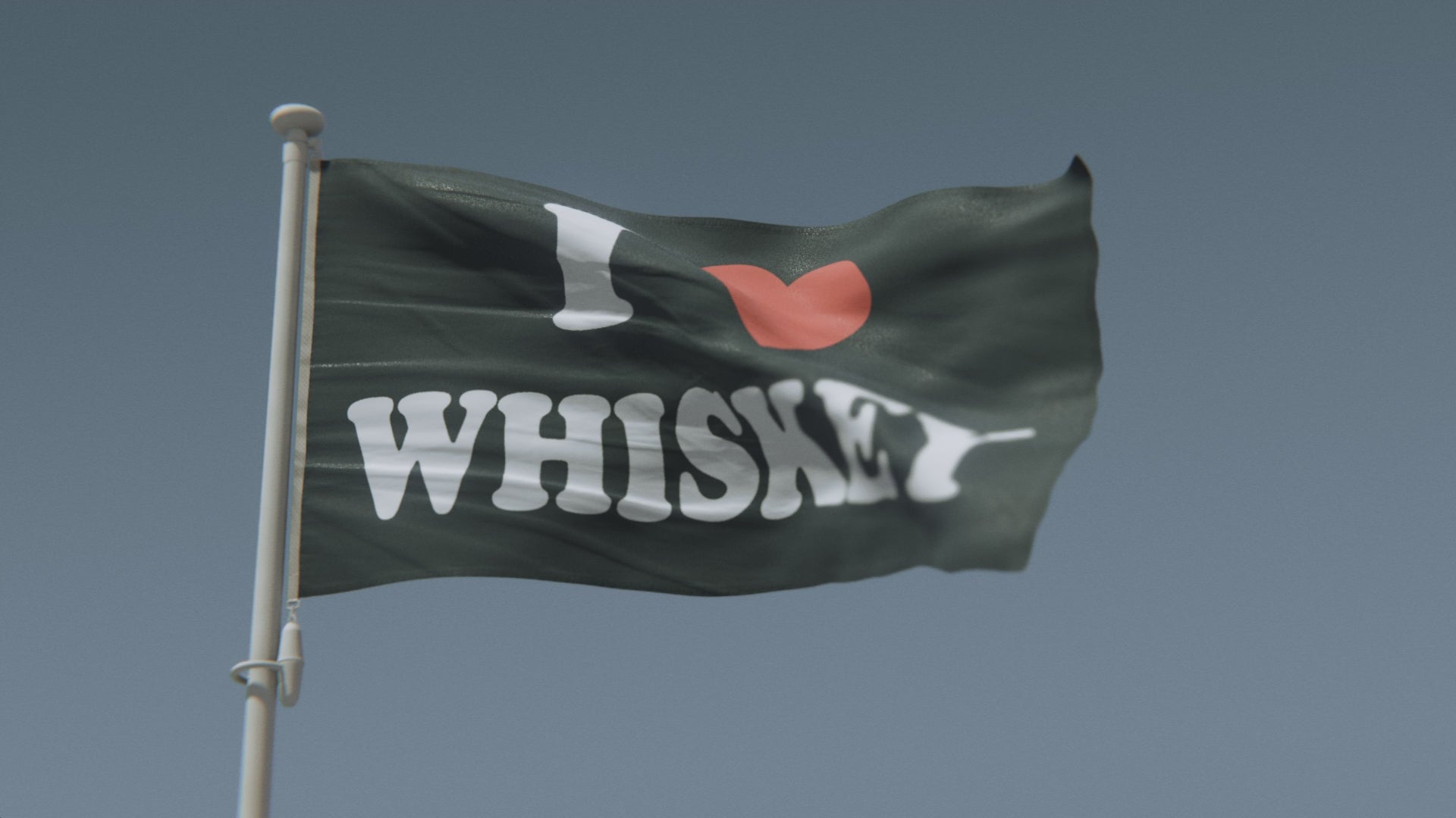 Load video: I Love Whiskey Flag