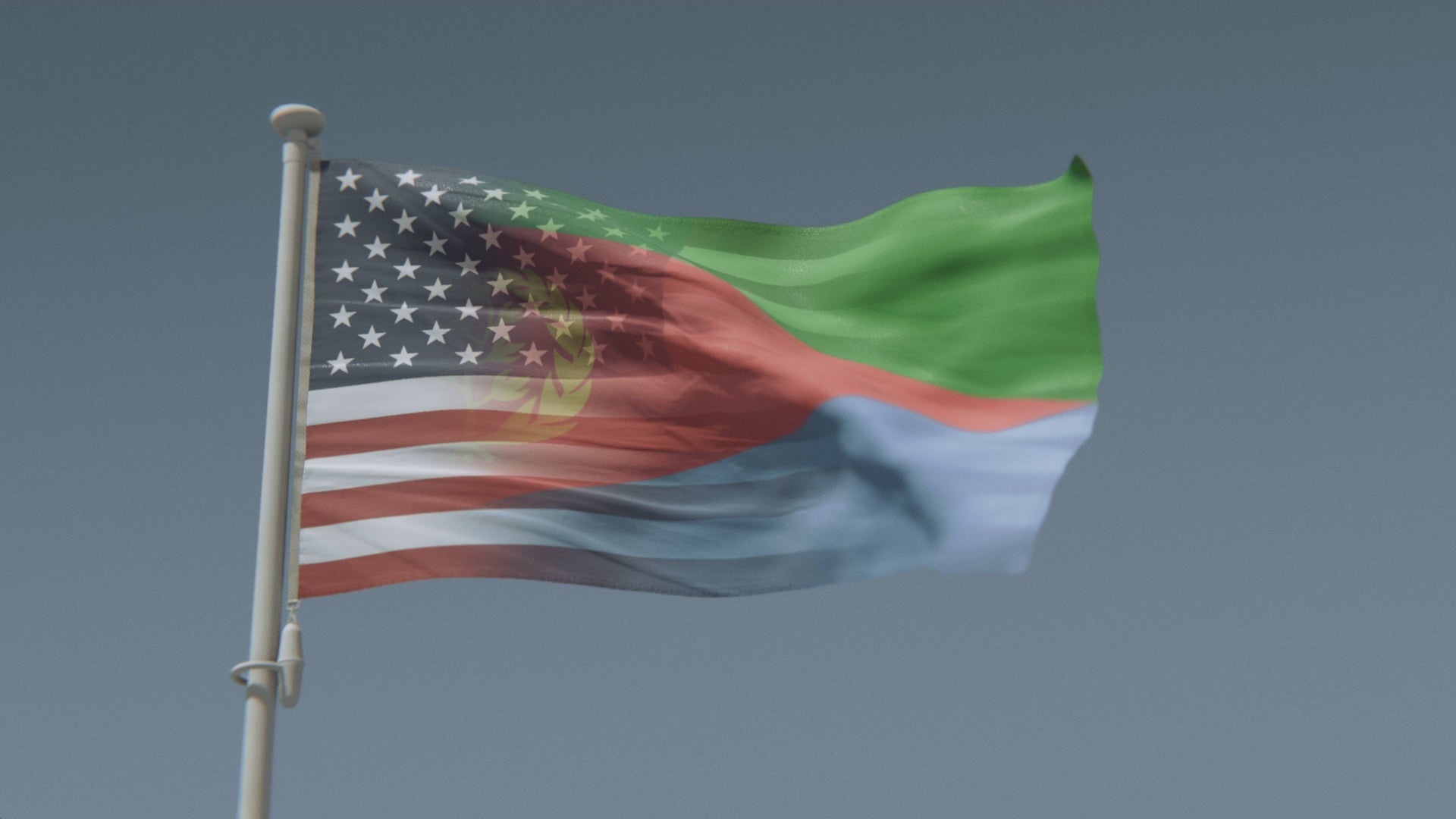 Cargar vídeo: Bandera híbrida estadounidense de Eritrea