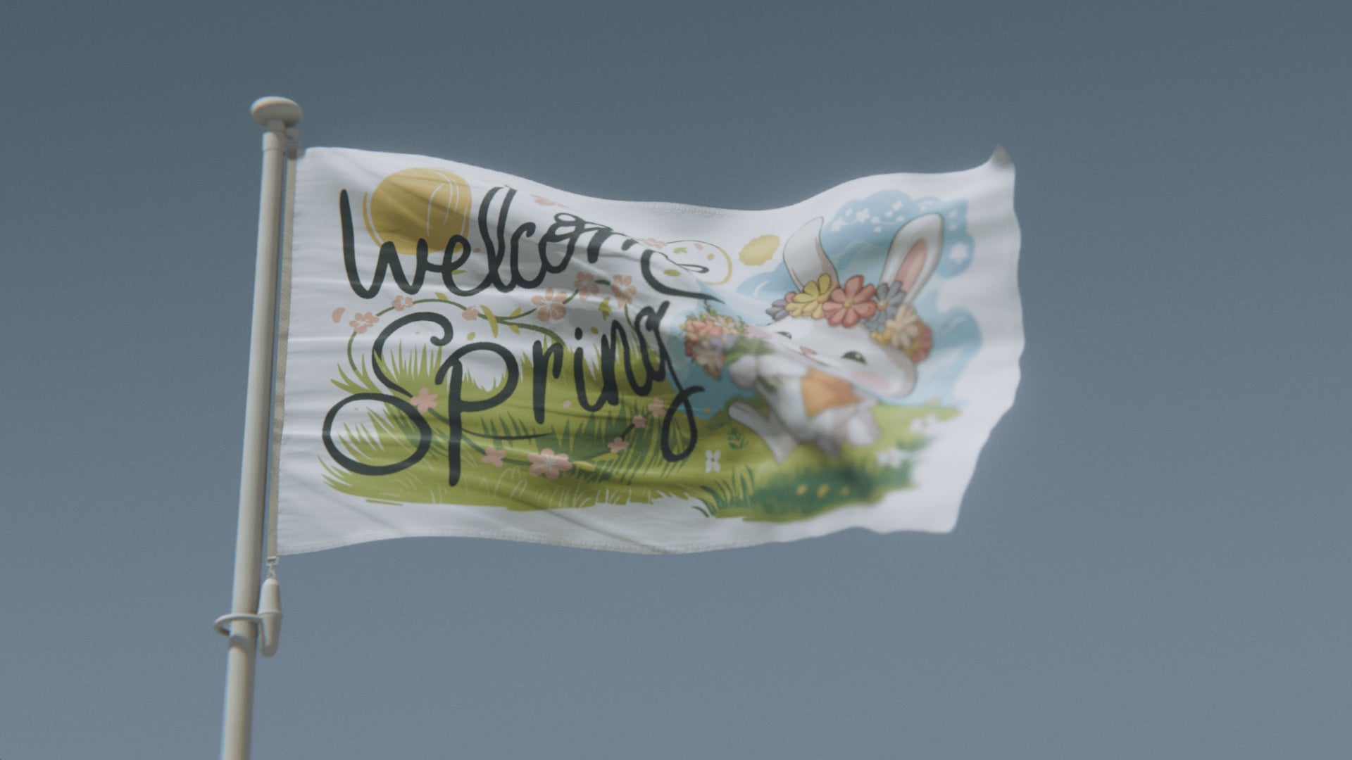 Charger la vidéo : Drapeau de bienvenue au printemps