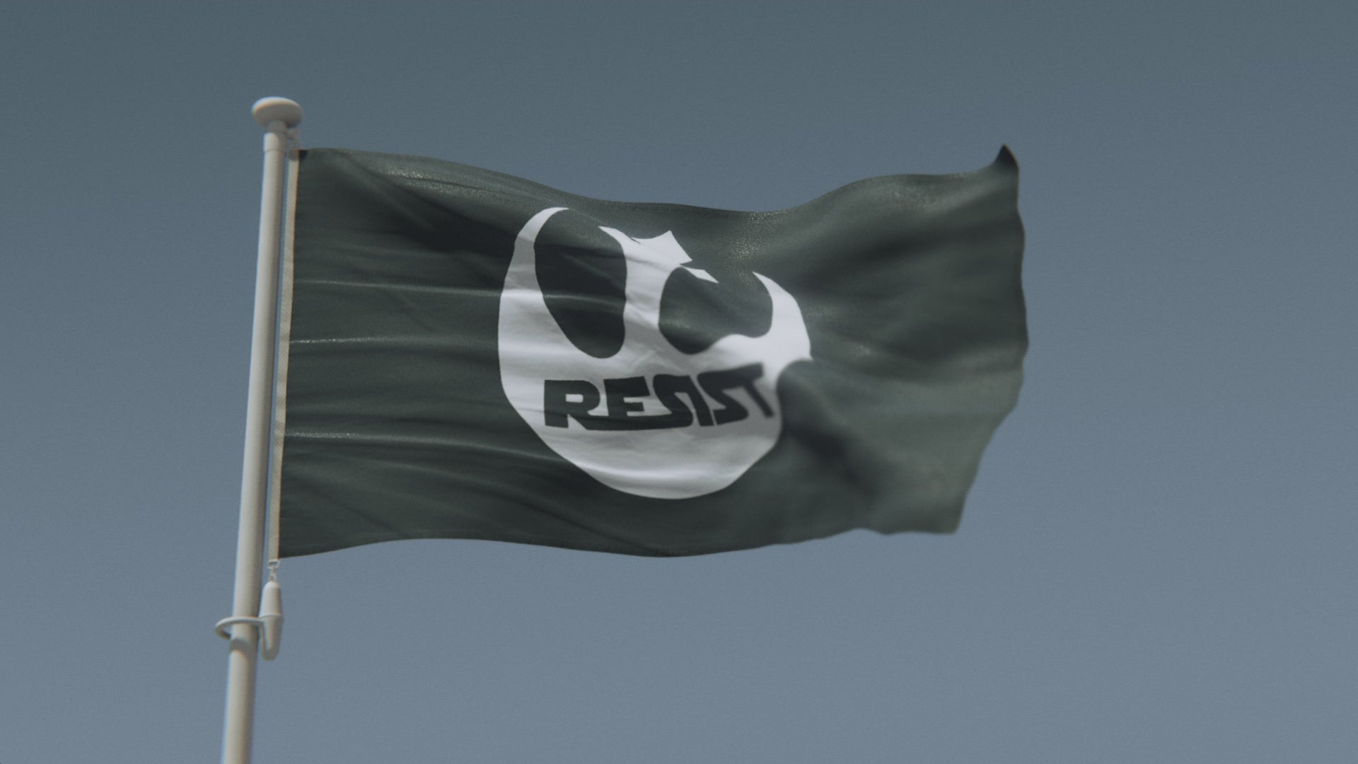 Load video: Star Wars Rebel Alliance Resist Flag (Black)