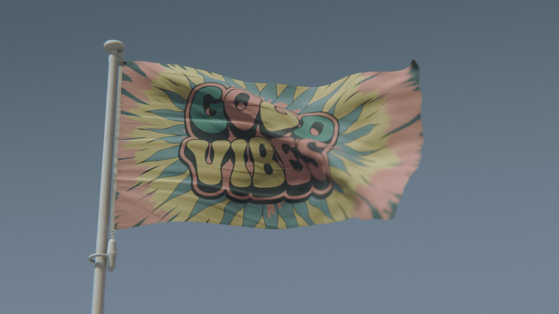 Load video: Good Vibes 70s Style Flag