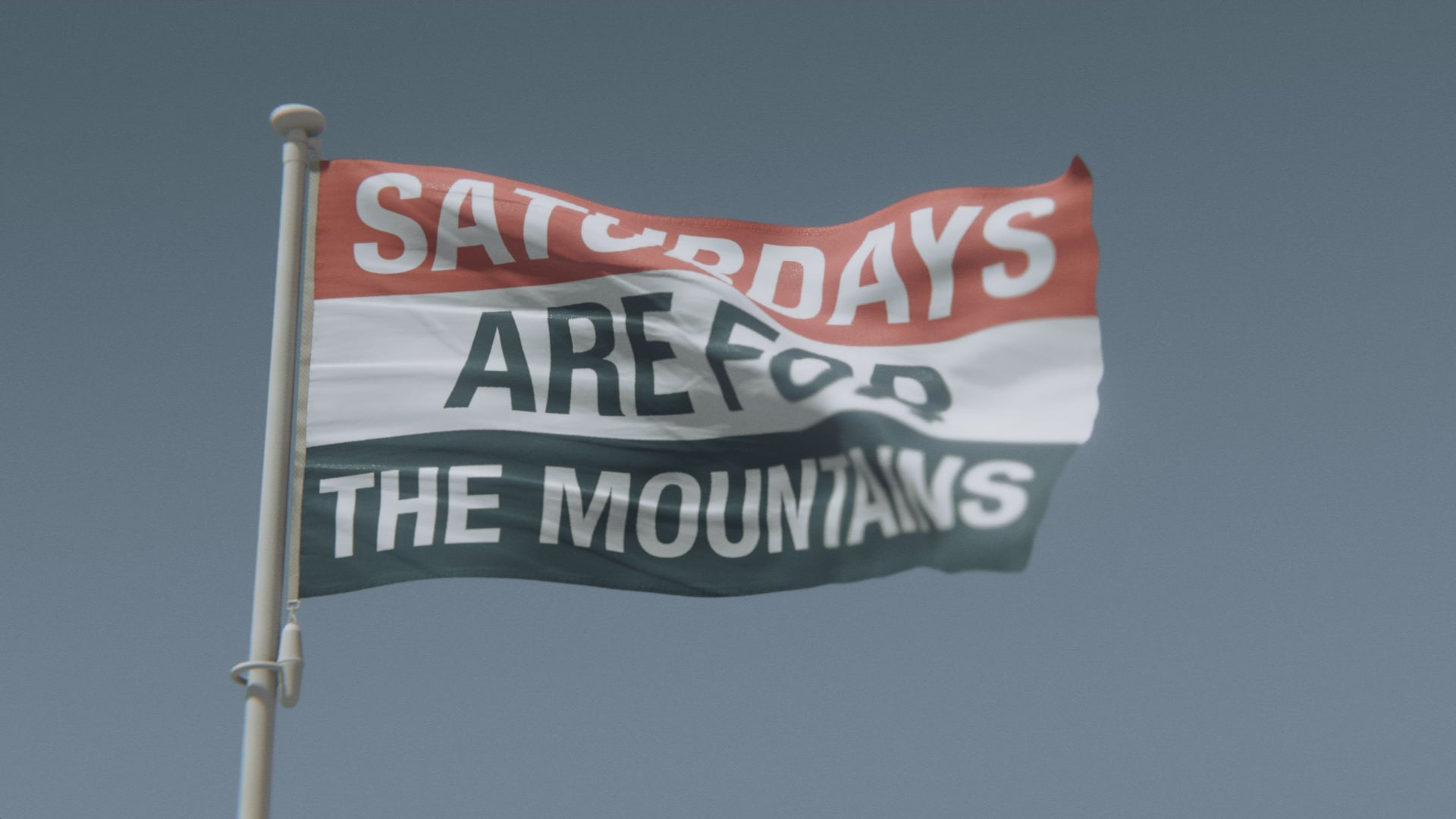 Load video: Saturdays Are for the Mountains Flag