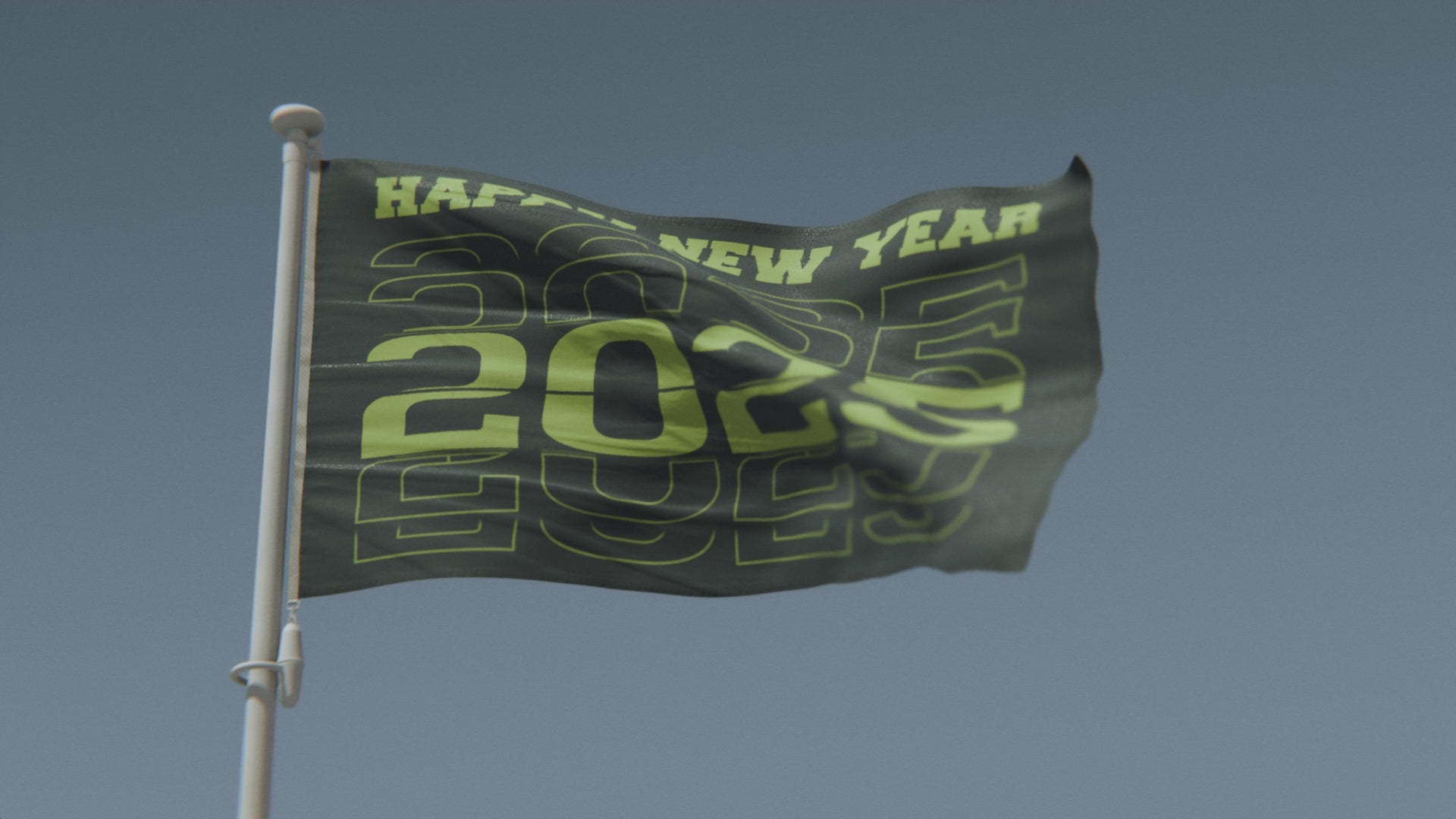 Load video: Happy New Year 2025 Flag