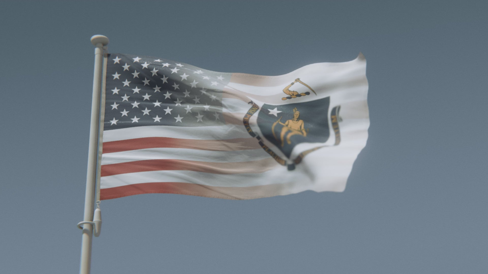 Charger la vidéo : Mélange Massachusetts et drapeau américain