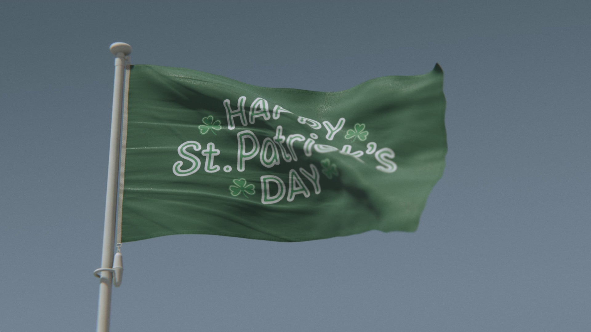 Load video: Happy St. Patrick&#39;s Day Flag