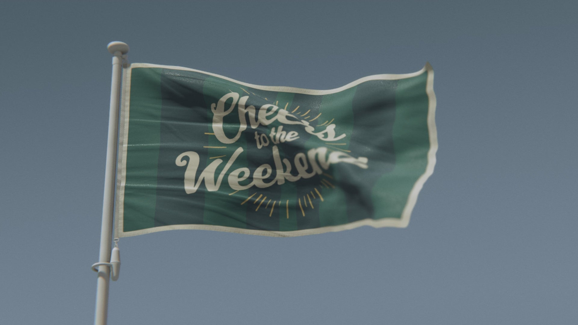 Load video: Cheers To The Weekend Flag