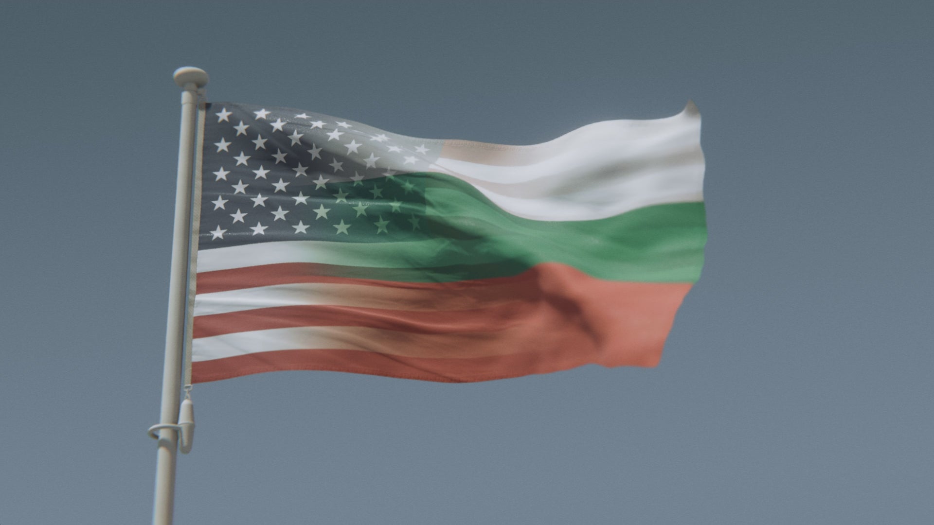 Cargar vídeo: Bandera híbrida búlgaro-estadounidense