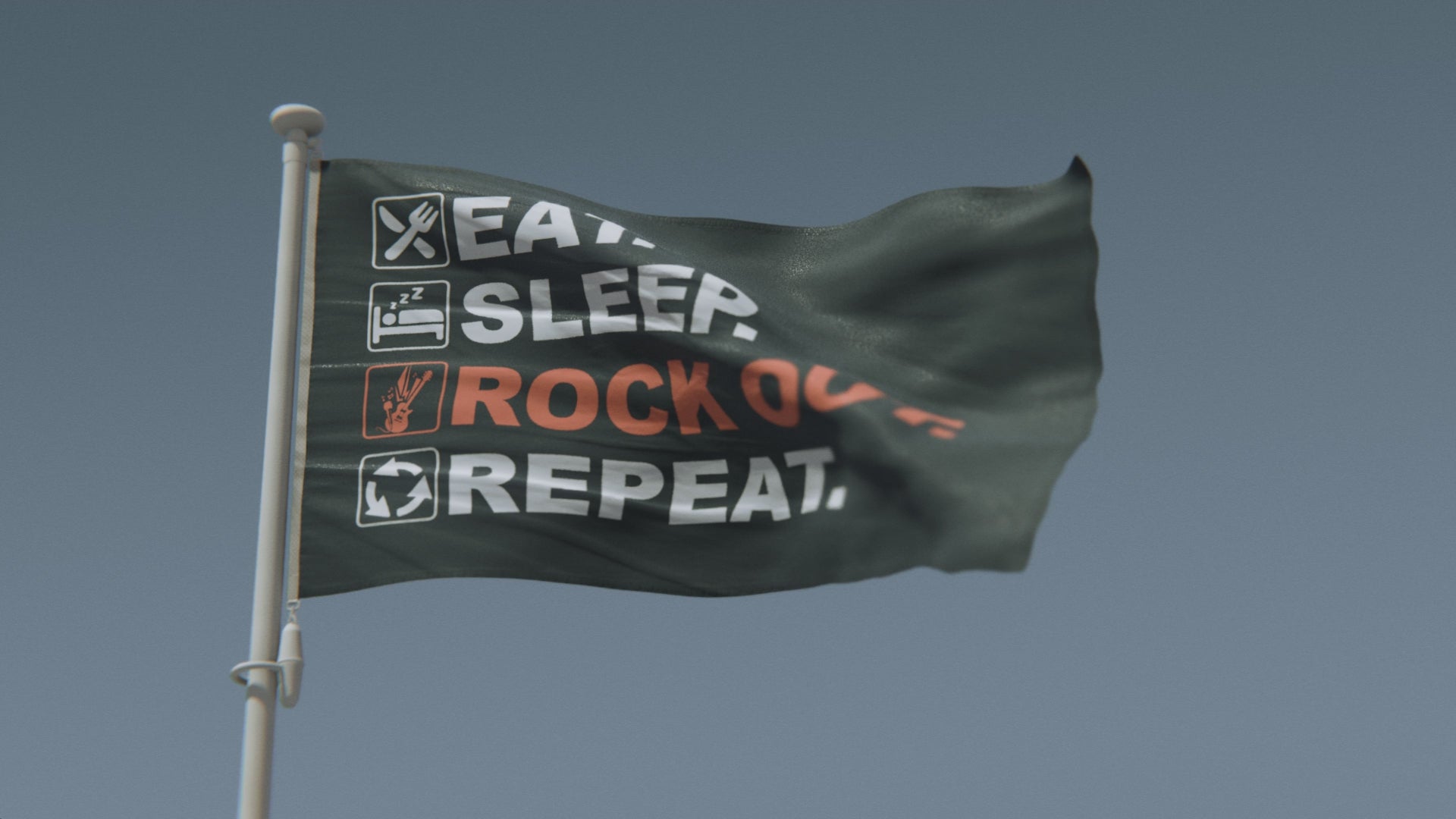 Load video: Eat Sleep Rock Out Repeat Flag