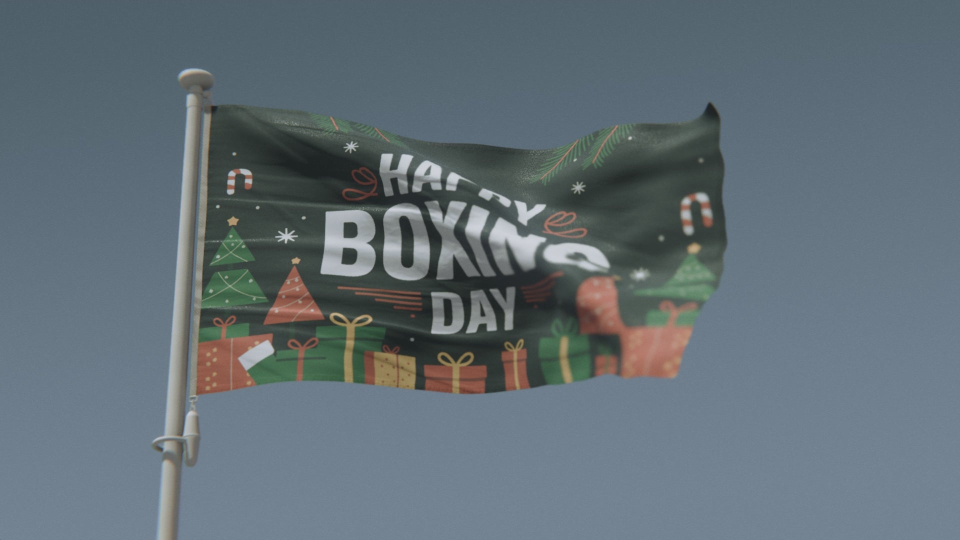 Load video: Happy Boxing Day Flag